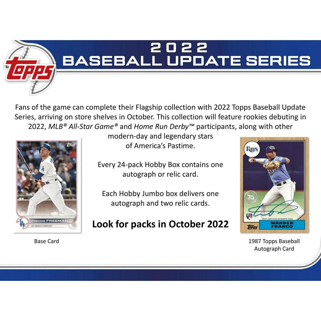 2022 Topps Update Series Baseball Hobby Box (Ships Sealed Only) - D