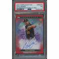 Paul Skenes Signed 2024 Topps Inception Rookie Card | Red Emerging Stars #24/50 PSA 7