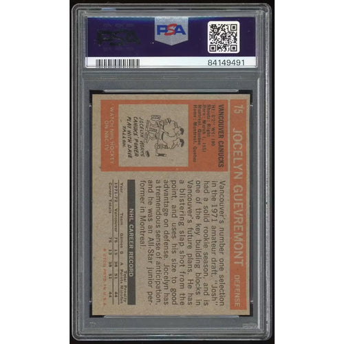 1972-73 Topps #75 Jocelyn Guevremont | PSA 10