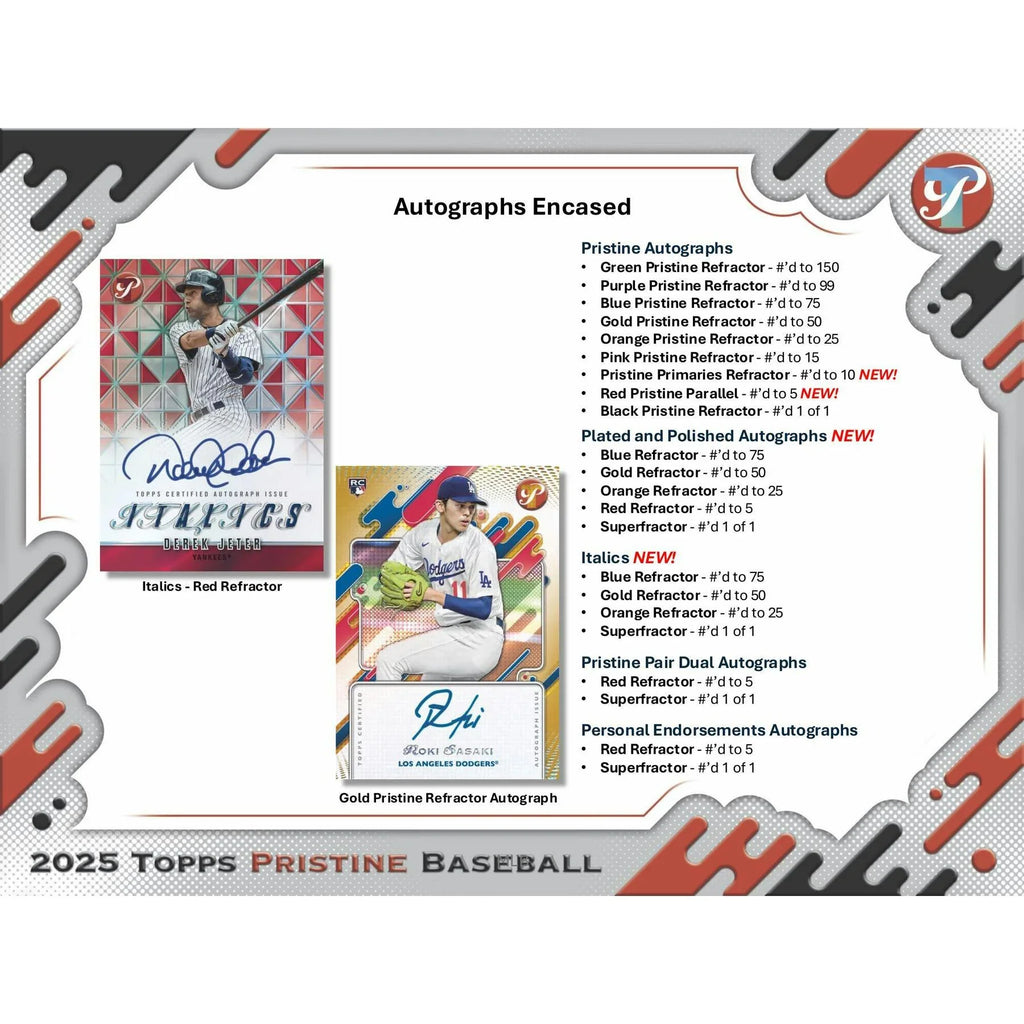 2025 Topps Pristine Baseball Hobby Box (Ships Sealed Only) - D