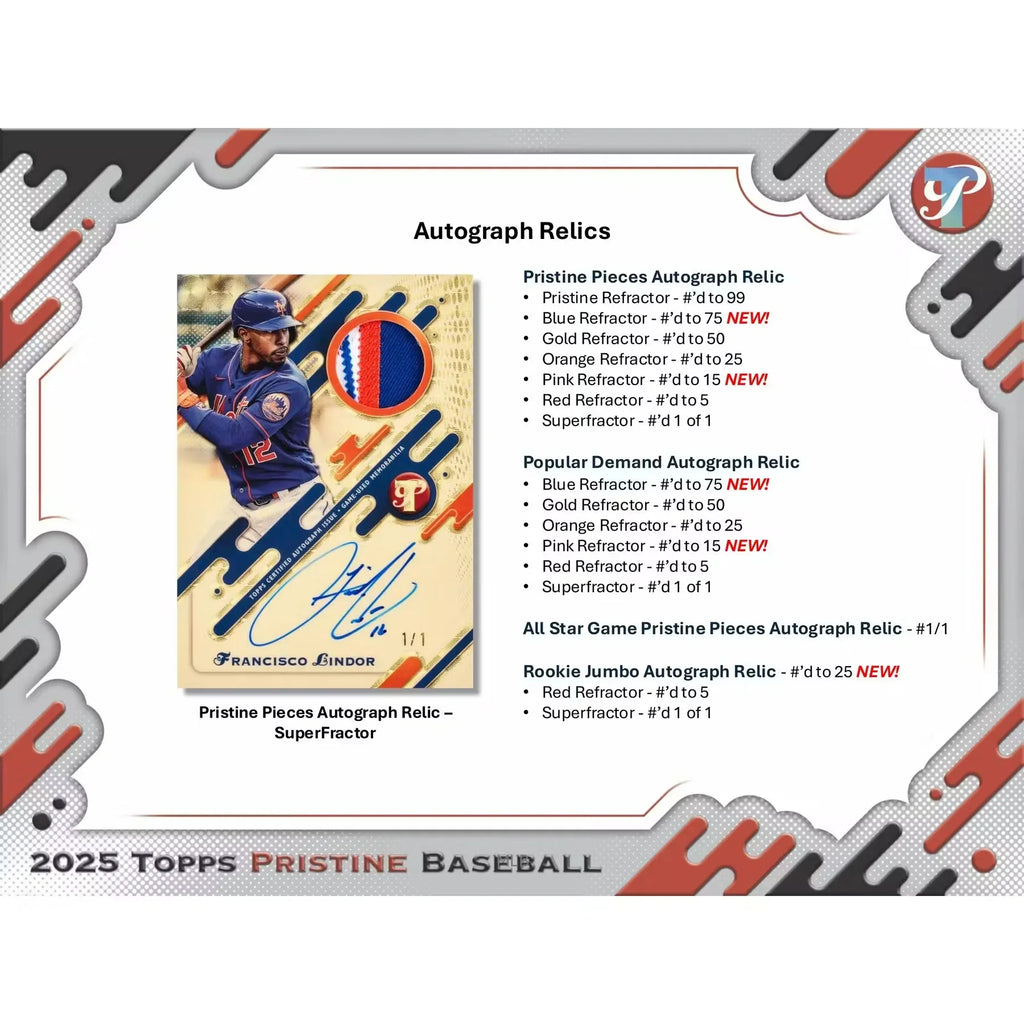 2025 Topps Pristine Baseball Hobby 6 Box Case (Ships Sealed Only)