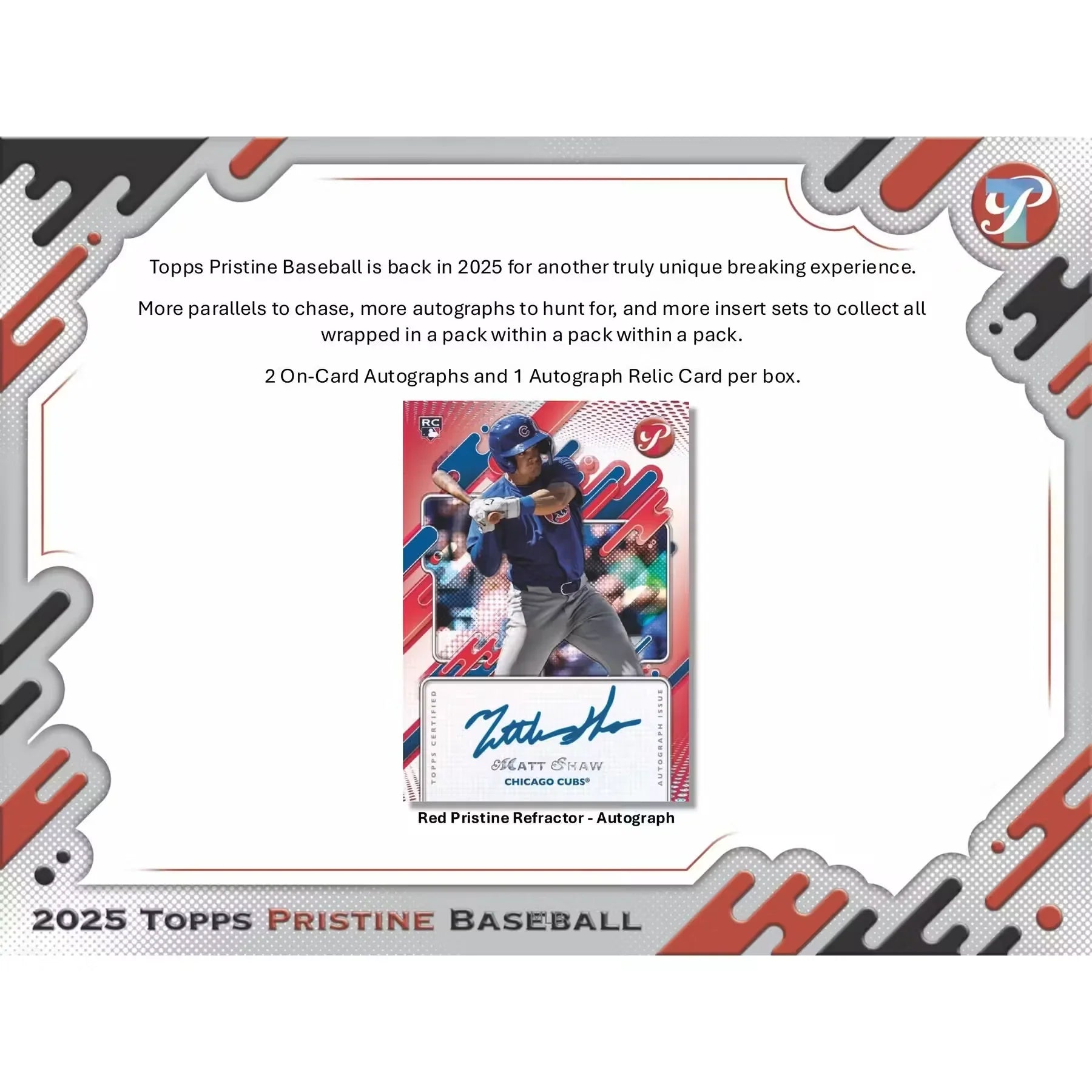 2025 Topps Pristine Baseball Hobby 6 Box Case (Ships Sealed Only)