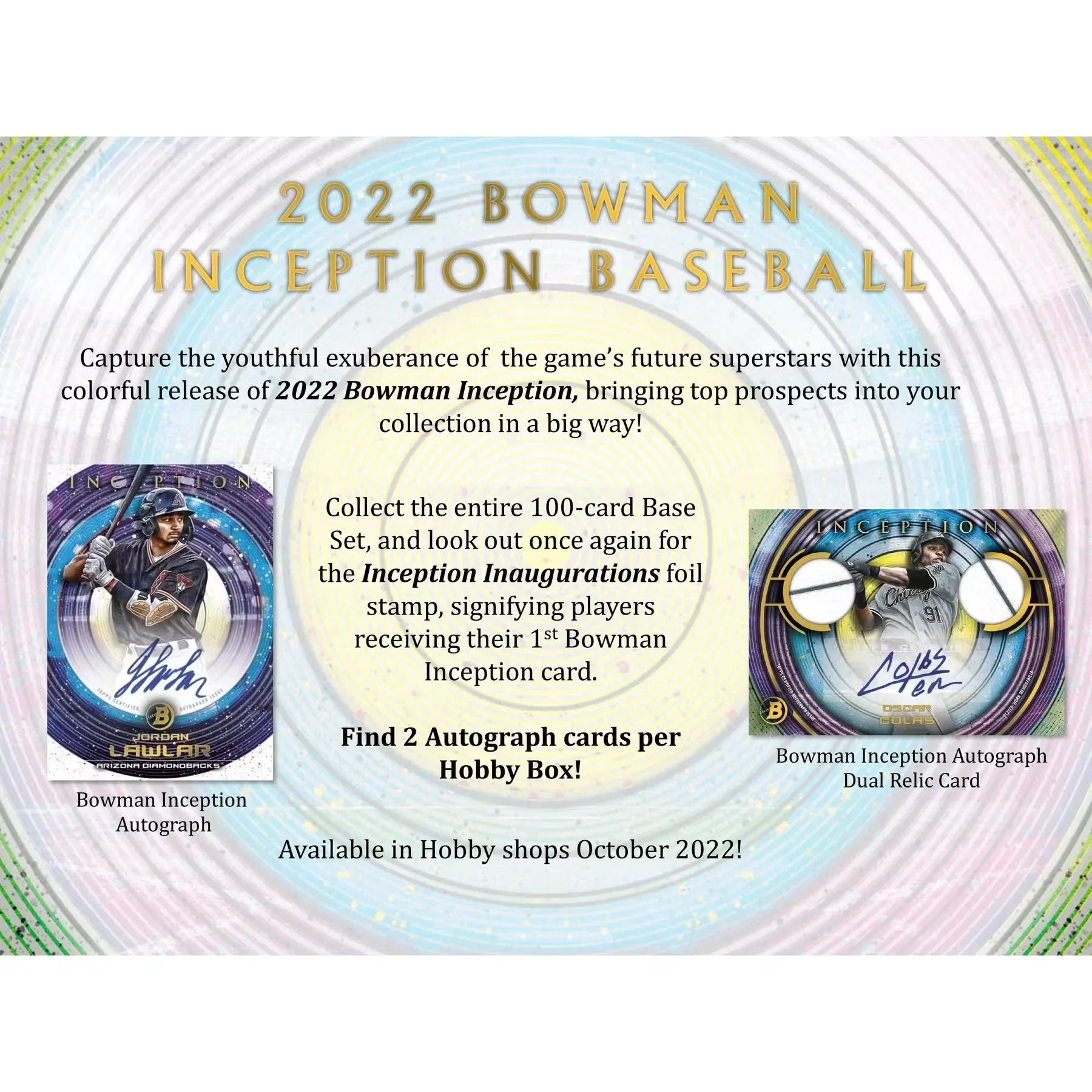 2022 Bowman Inception Baseball Hobby Box (Ships Sealed Only) - D
