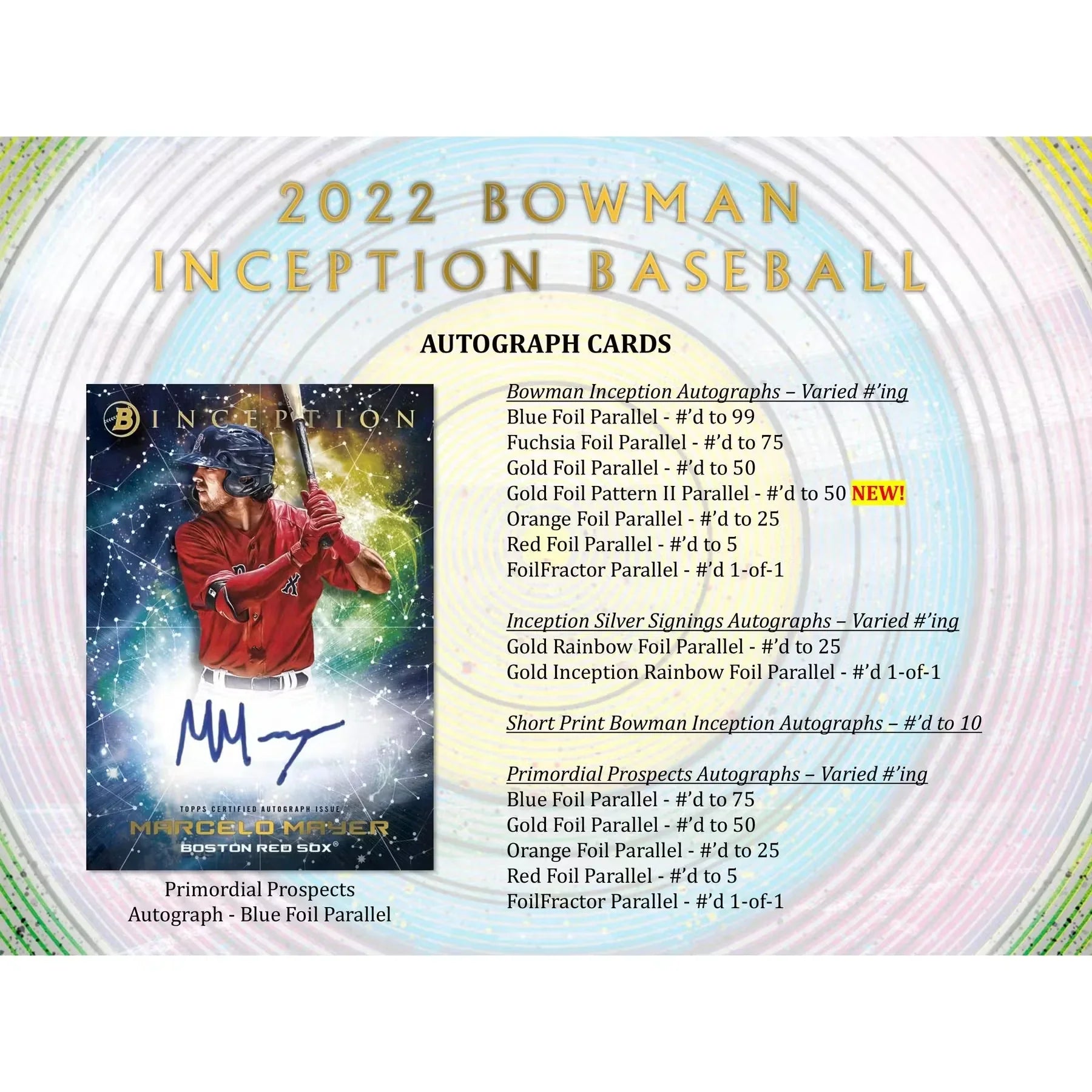 2022 Bowman Inception Baseball Hobby Box (Ships Sealed Only) - D