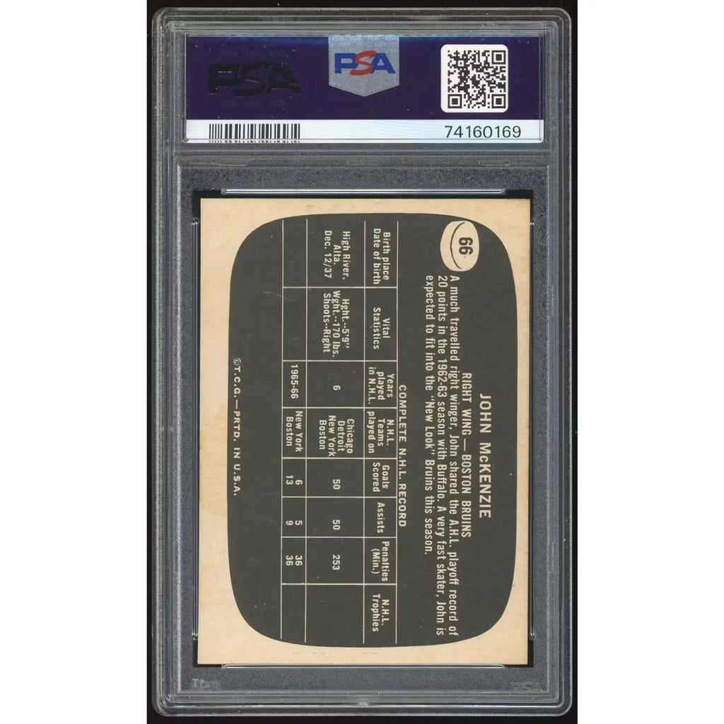 1966-67 Topps USA Test #66 John McKenzie PSA 6 *0169 - D1