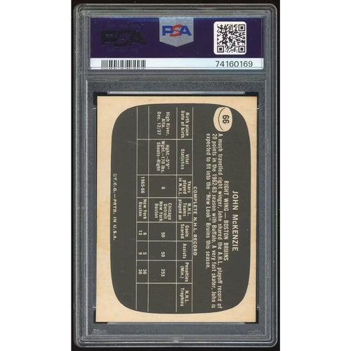 1966-67 Topps USA Test #66 John McKenzie PSA 6 *0169 - D1
