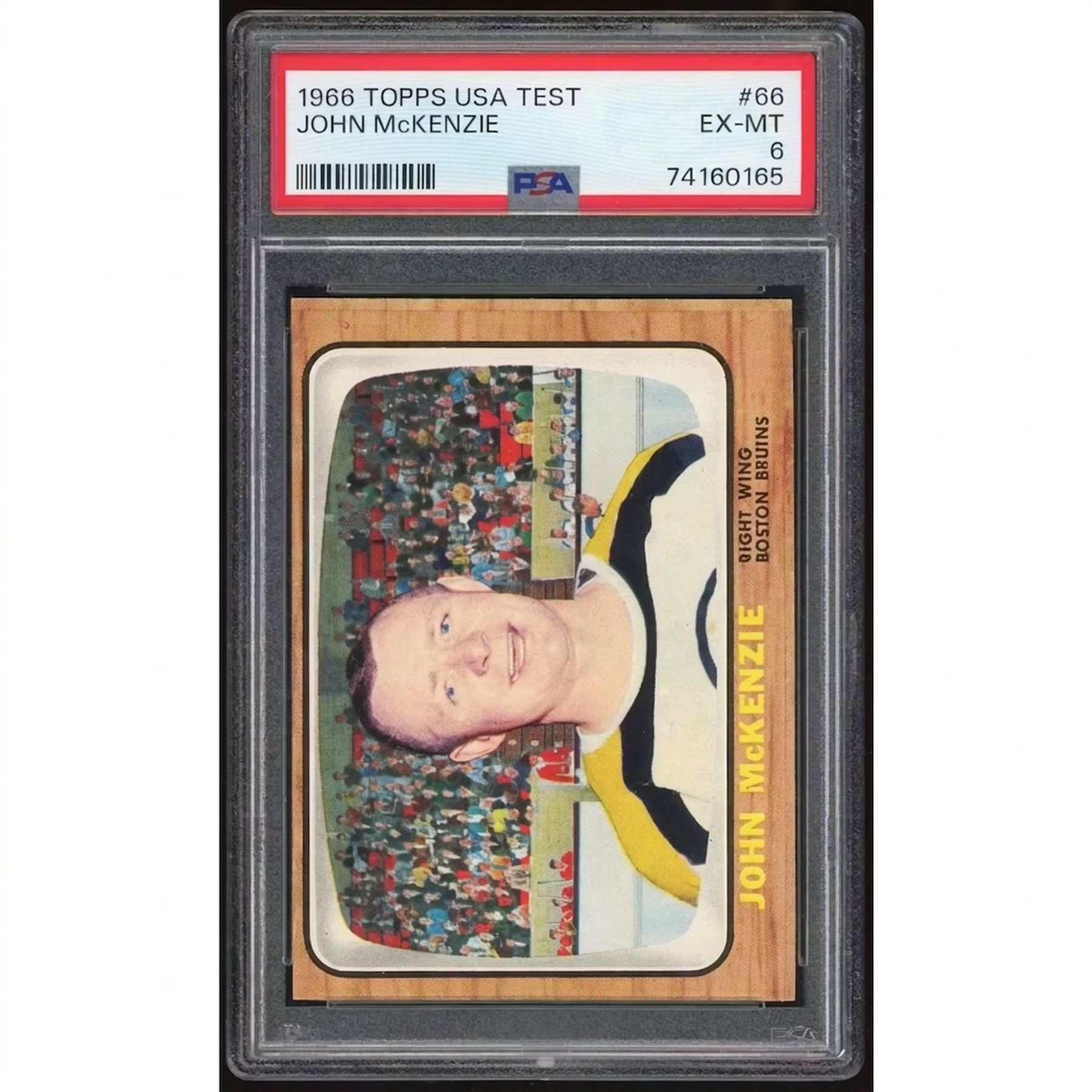 1966-67 Topps USA Test #66 John McKenzie PSA 6 *0165 - D2