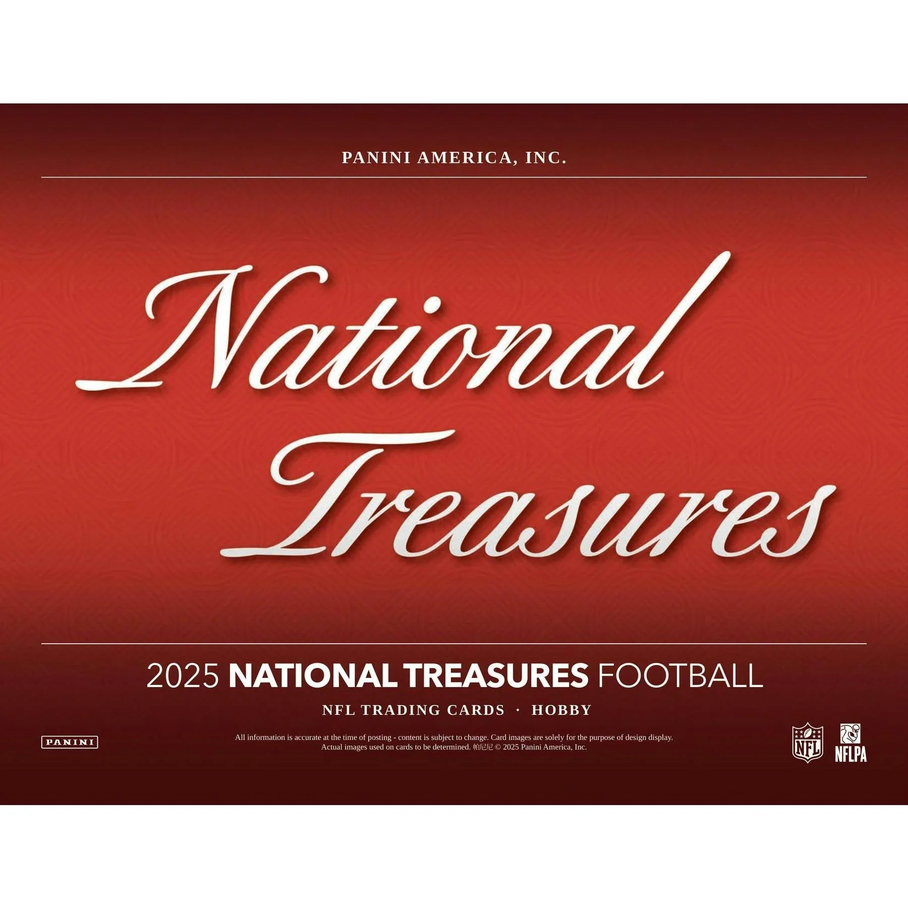 2025 Panini National Treasures Football Hobby Box Sealed (Ships Sealed Only)