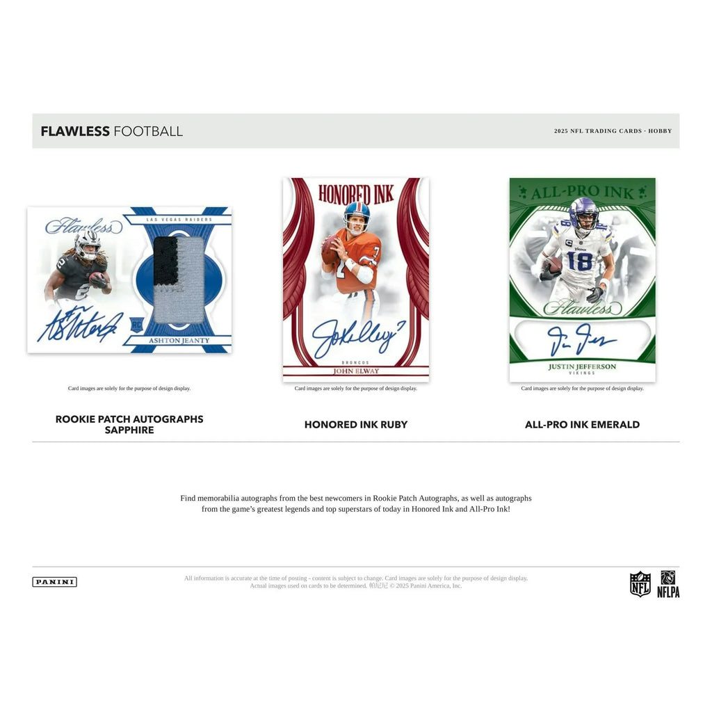 2025 Panini Flawless Football Hobby 2 Box Case (Ships Sealed Only) - D