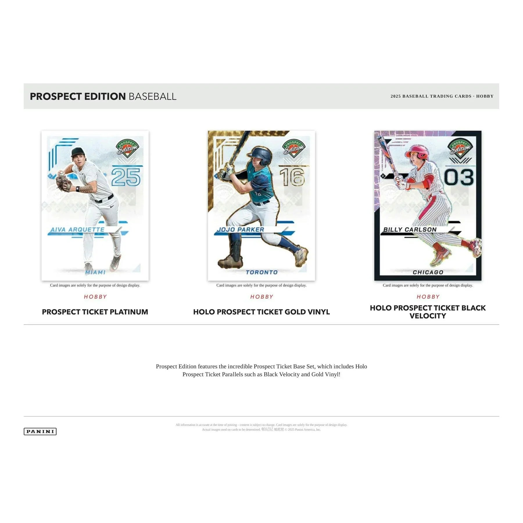 2025 Panini Prospect Edition Baseball Hobby Box (Ships Sealed Only) - D