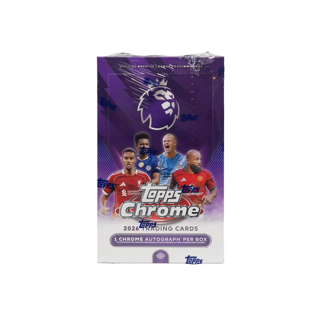 2026 Topps Chrome Premier League Hobby Box (Ships Sealed Only)