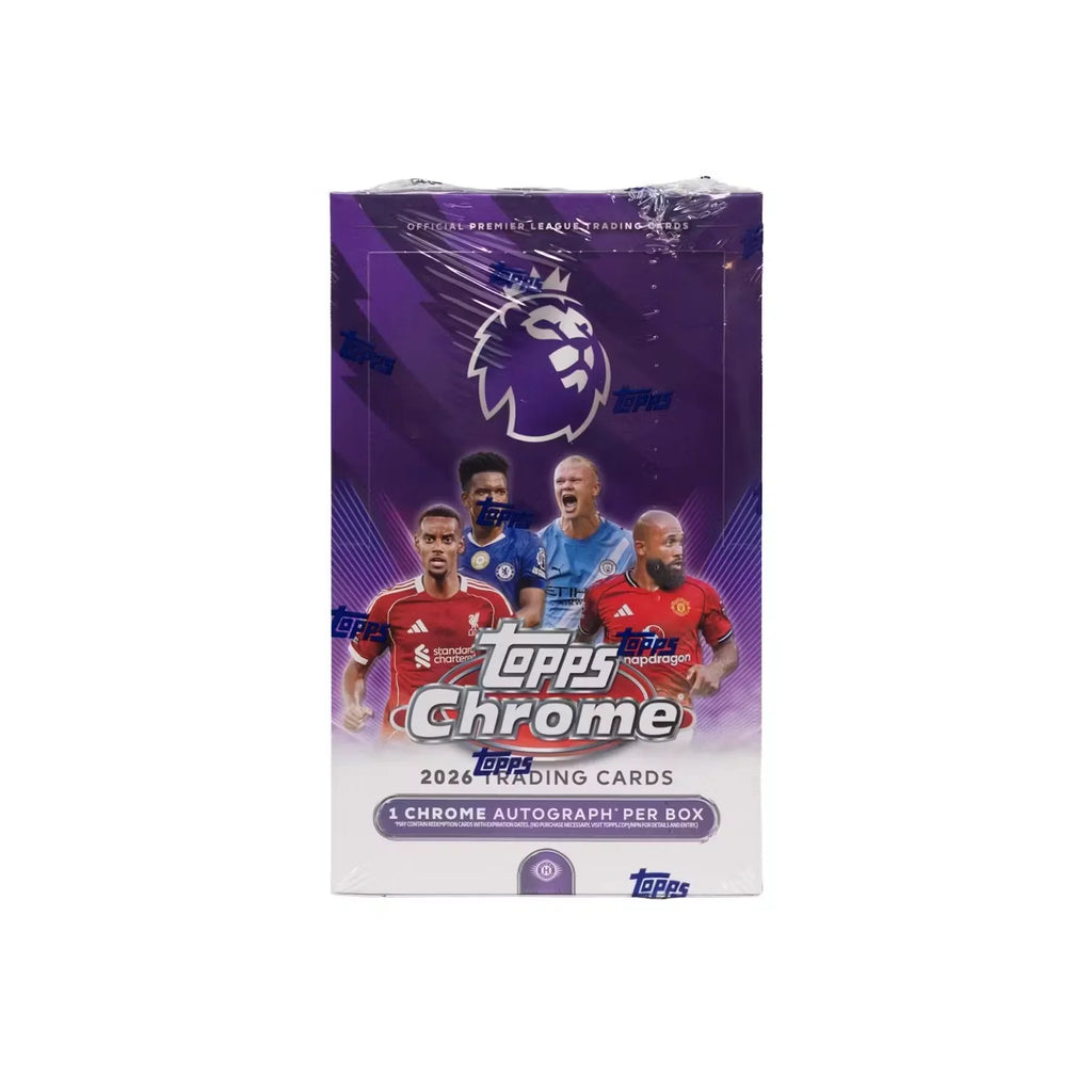 2026 Topps Chrome Premier League EPL Soccer Hobby 12 Box Case (Ships Sealed Only)