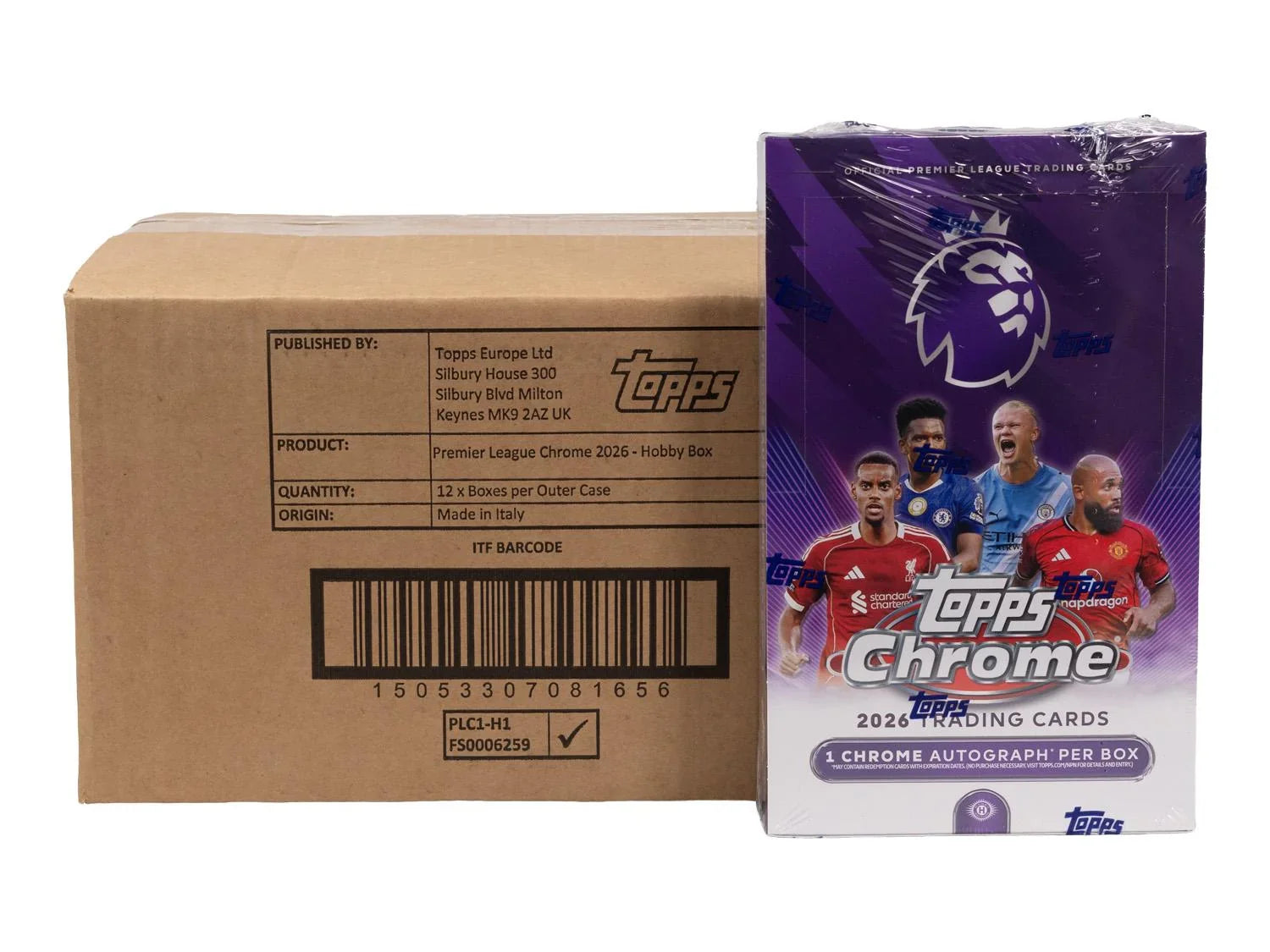 2026 Topps Chrome Premier League EPL Soccer Hobby 12 Box Case (Ships Sealed Only)