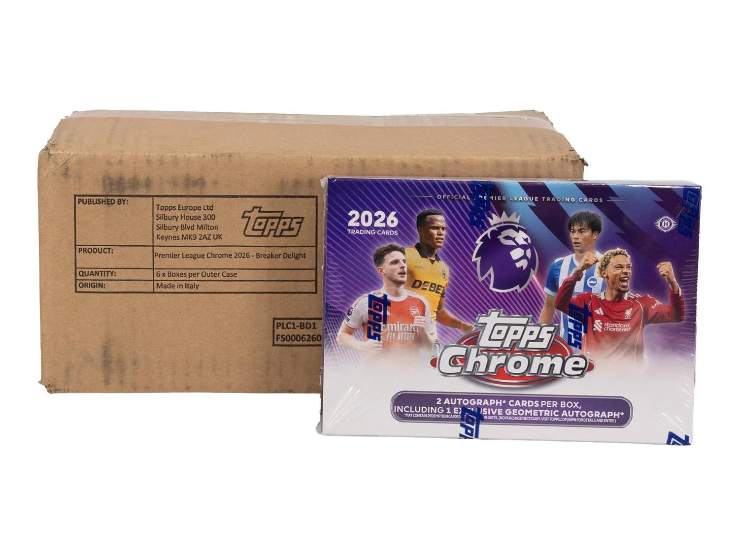 2026 Topps Chrome Premier League EPL Soccer 6 Box Case Hobby (Ships Sealed Only)