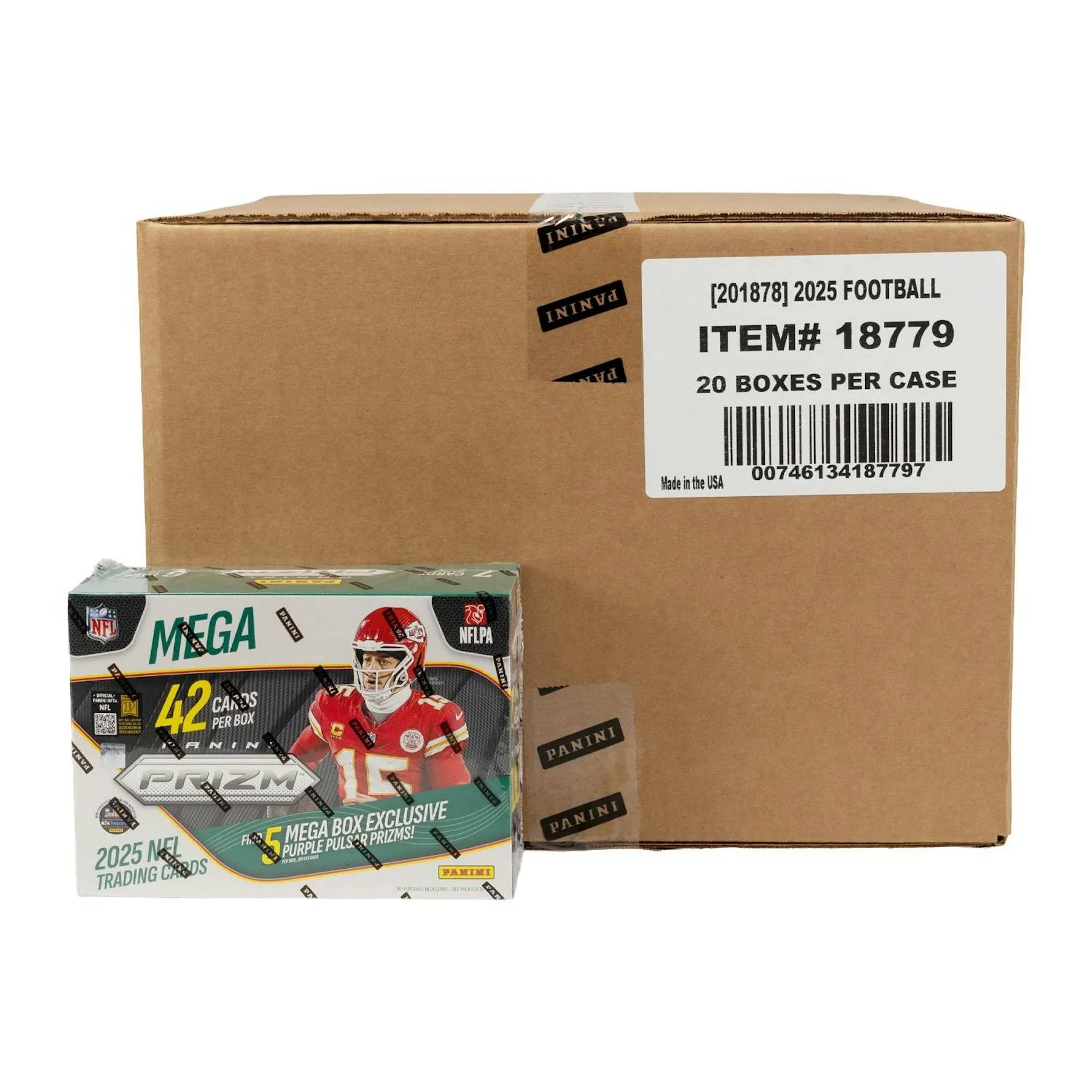 2025 Panini Prizm Football Hobby Mega 20 Box Case (Ships Sealed Only) - D