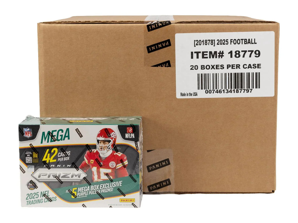 2025 Panini Prizm Football Hobby Mega 20 Box Case (Ships Sealed Only) - D