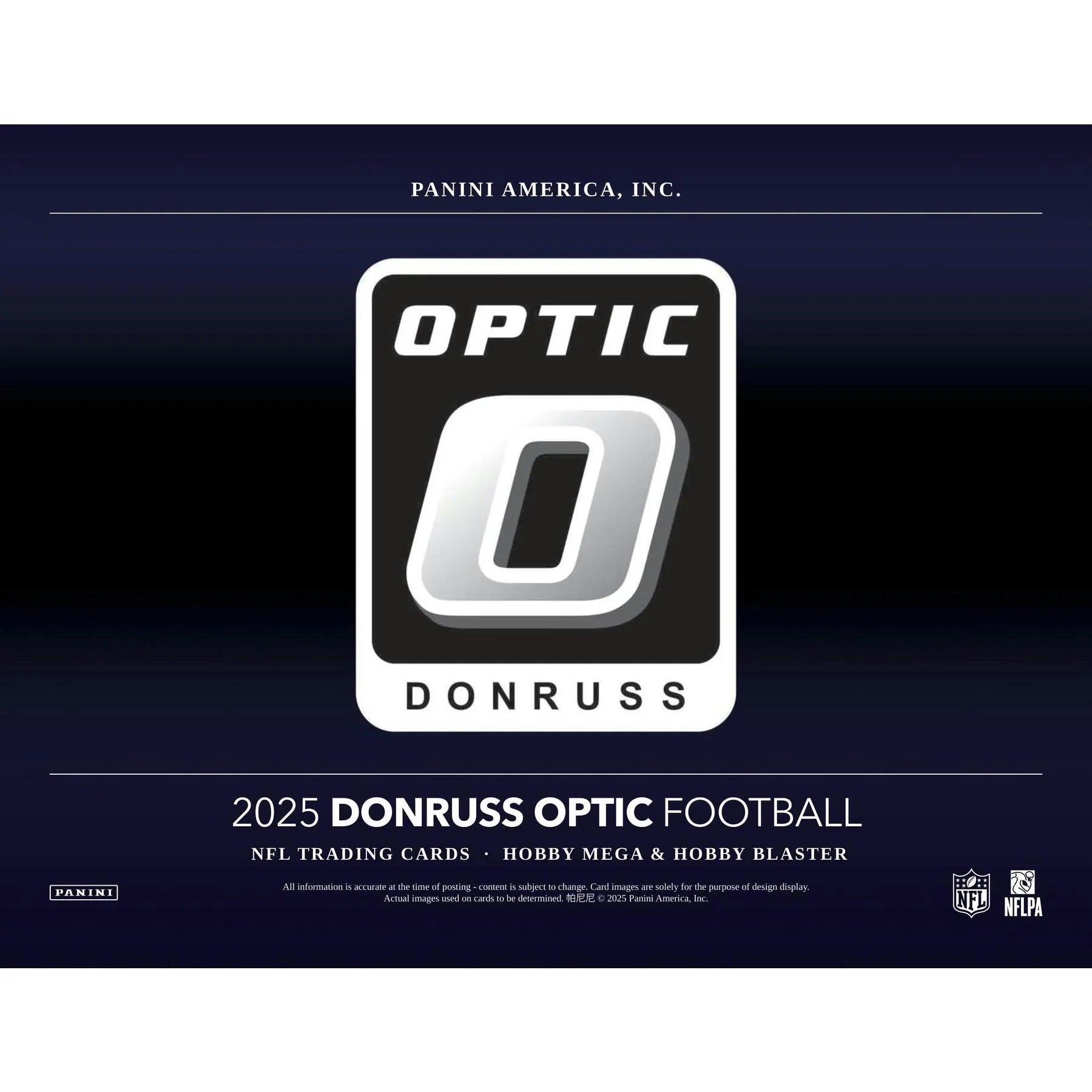 2025 Panini Donruss Optic Football Mega Hobby 20 Box Case (Ships Sealed Only) - D2