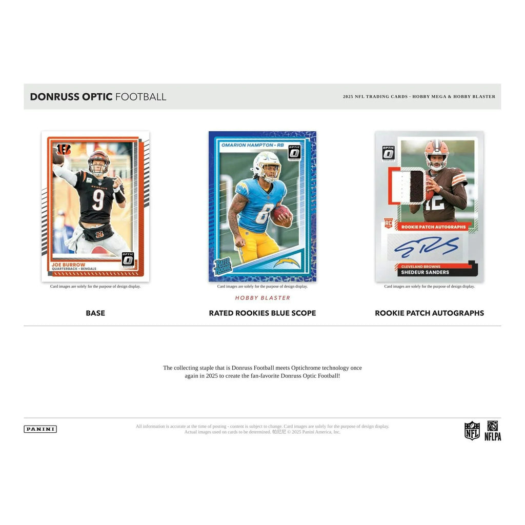 2025 Panini Donruss Optic Football Mega Hobby 20 Box Case (Ships Sealed Only) - D2