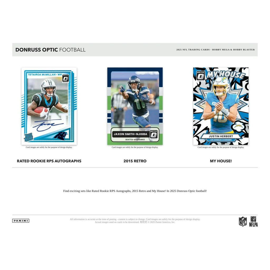 2025 Panini Donruss Optic Football Mega Hobby 20 Box Case (Ships Sealed Only) - D2