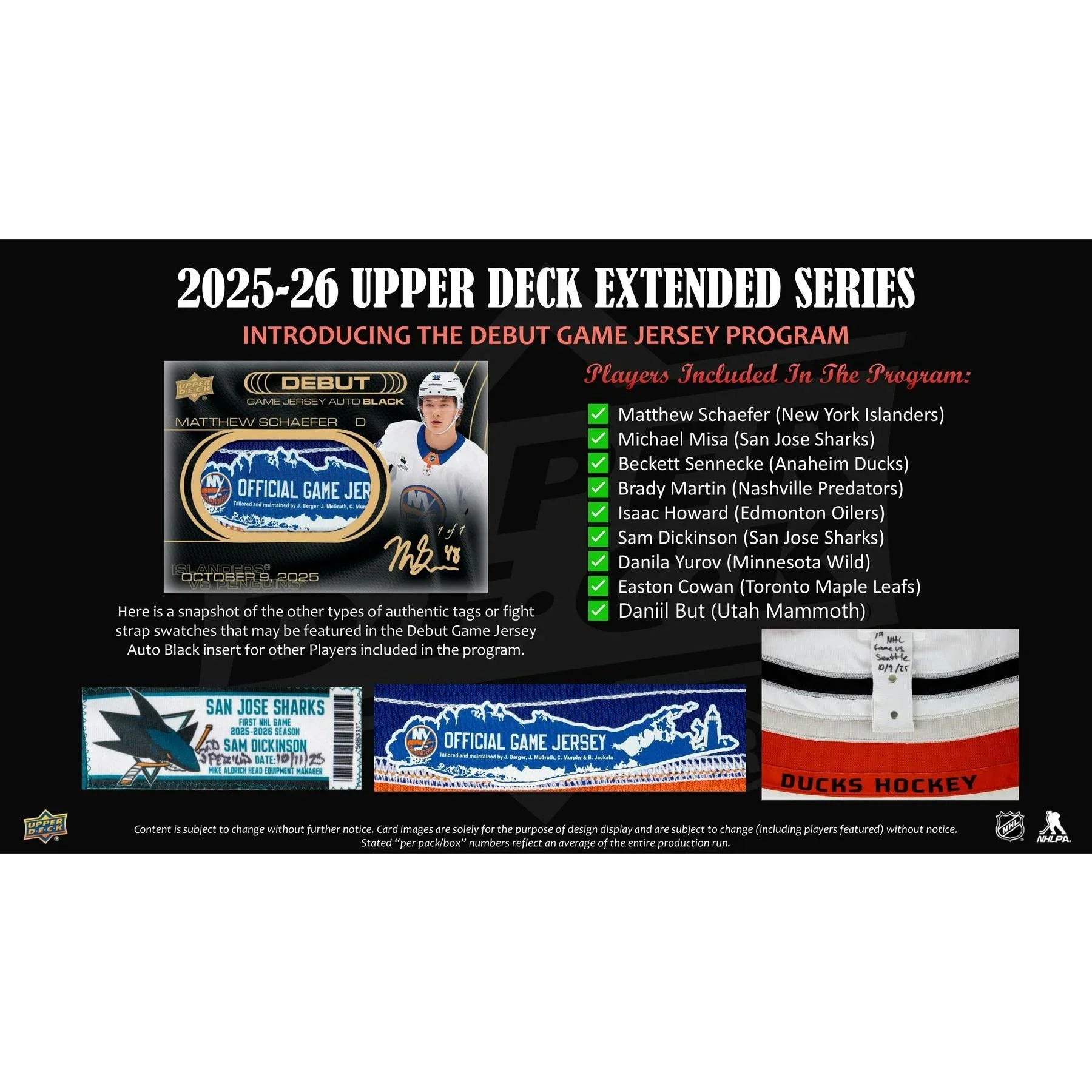 2025 26 Upper Deck Extended Series Hockey Hobby Box Presell Releases Jun 3rd 2026 (Ships Sealed Only)