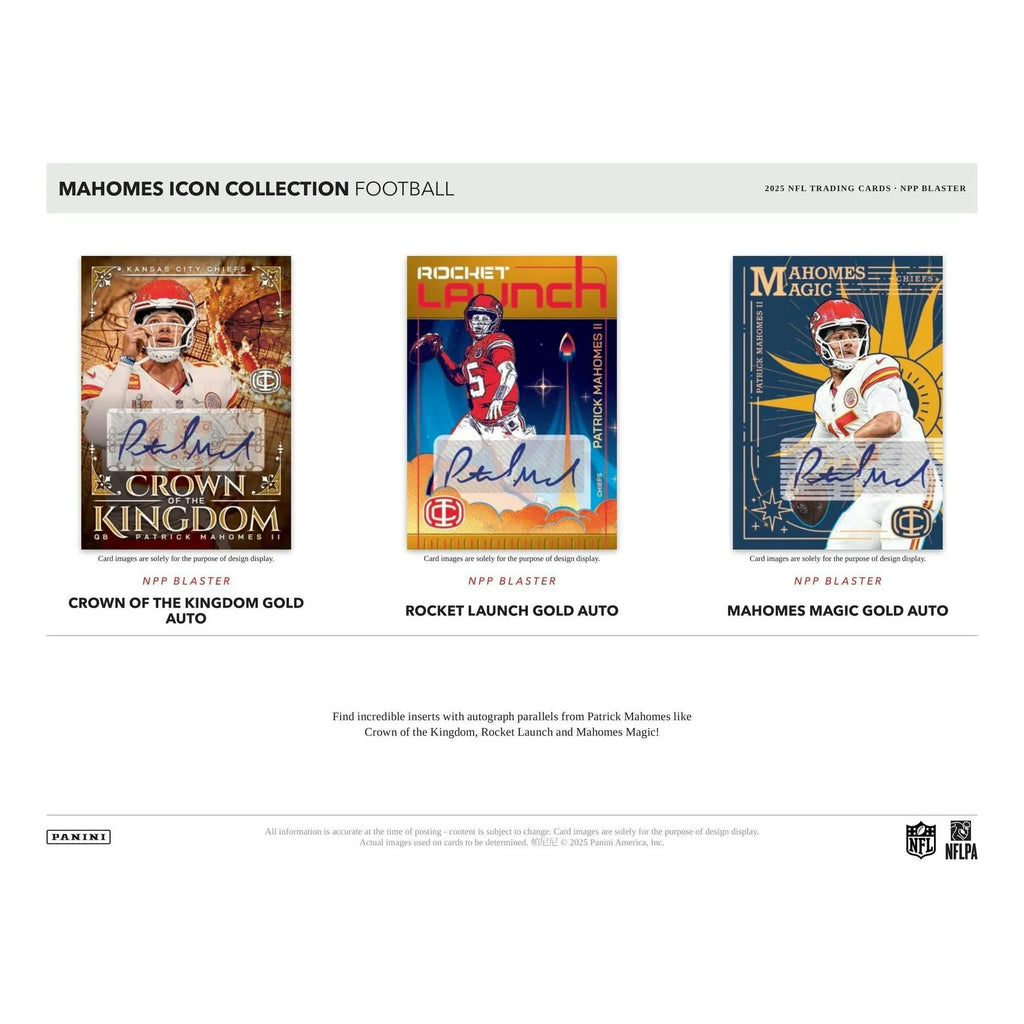 2025 Panini Mahomes Icon Collection Football Blaster Box (Ships Sealed Only)