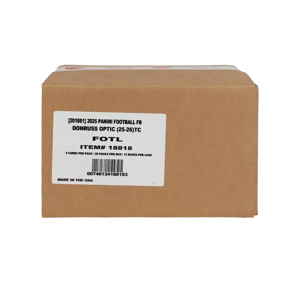 2025 Panini Donruss Optic Football 1st Off The Line Hobby 12 Box Case (Ships Sealed Only)