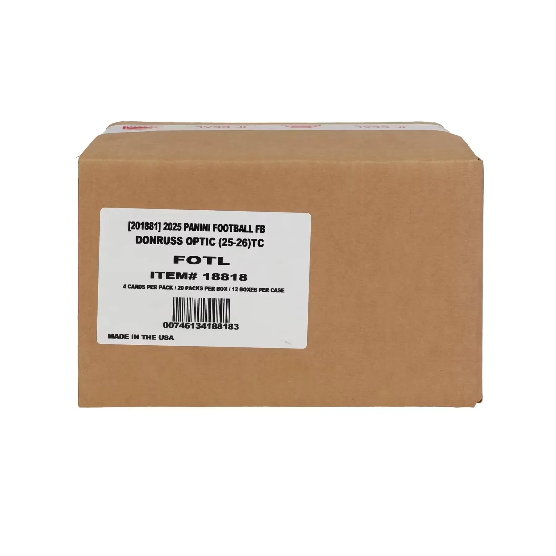 2025 Panini Donruss Optic Football 1st Off The Line Hobby 12 Box Case (Ships Sealed Only)