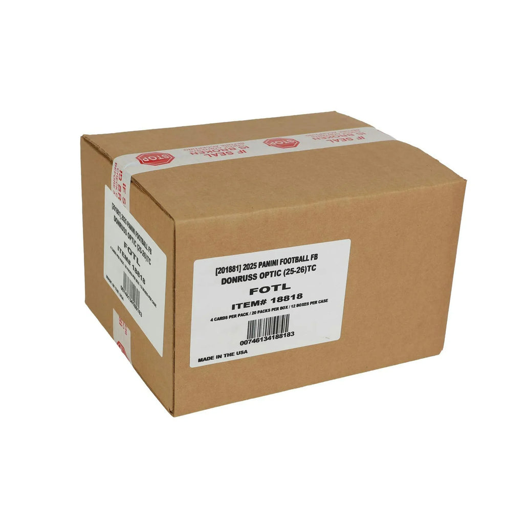2025 Panini Donruss Optic Football 1st Off The Line Hobby 12 Box Case (Ships Sealed Only)