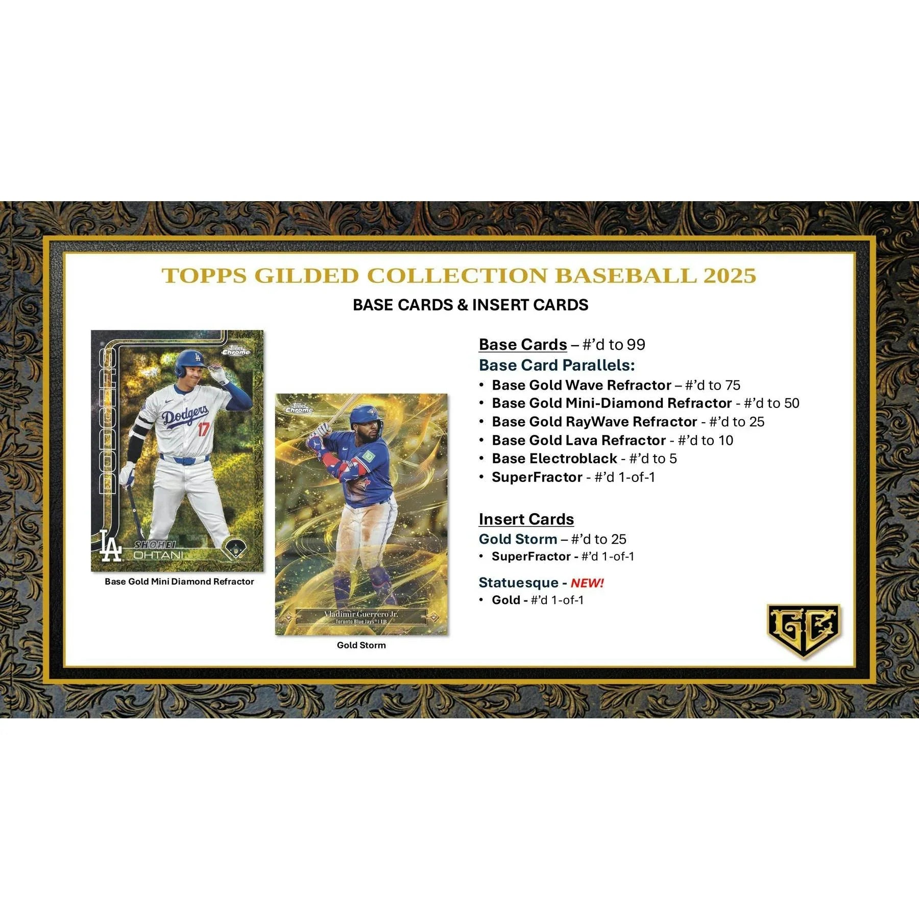 2025 Topps Gilded Collection Baseball Hobby Box (Ships Sealed Only) - D
