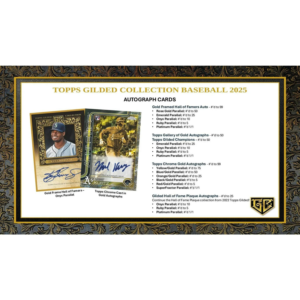 2025 Topps Gilded Collection Baseball Hobby Box (Ships Sealed Only) - D