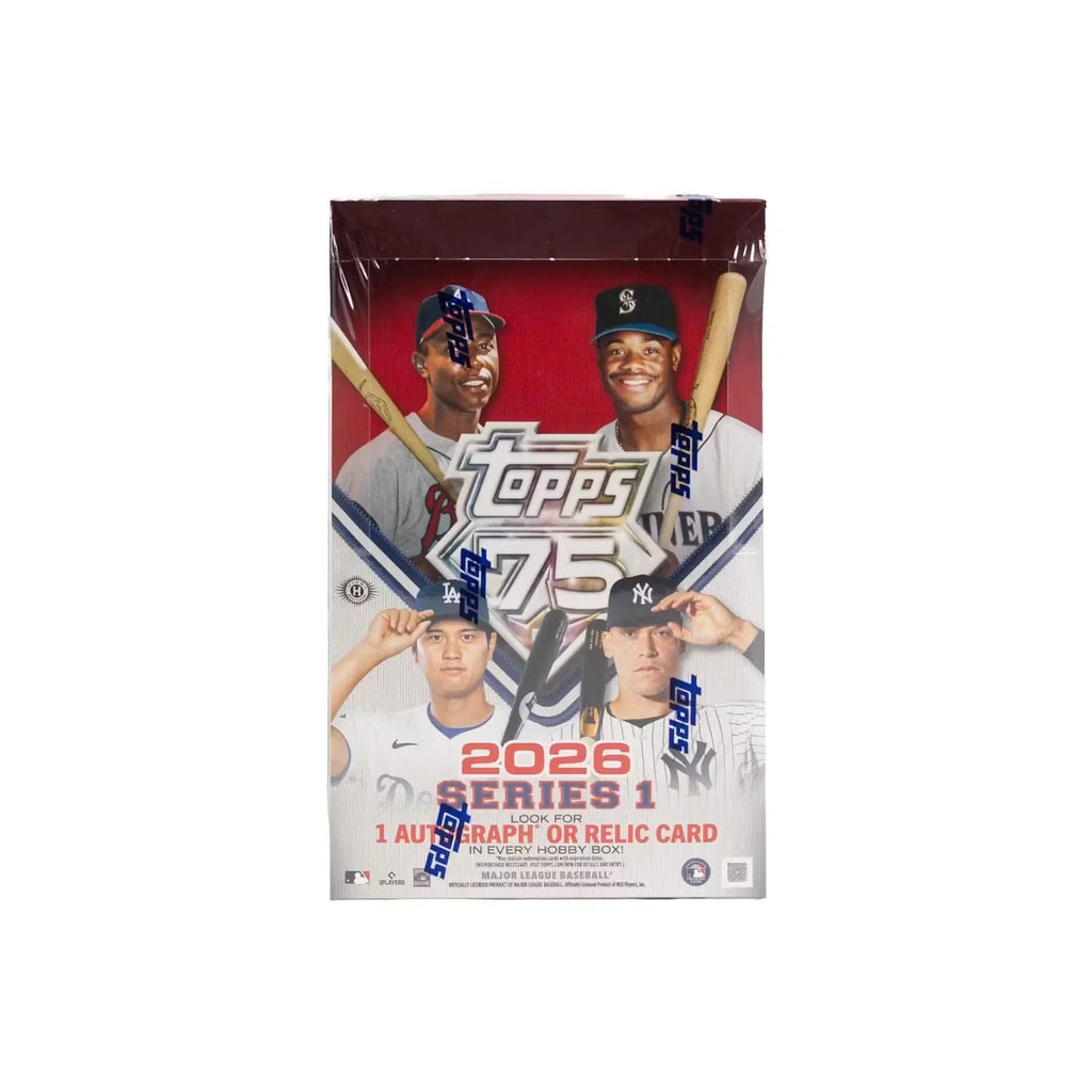 2026 Topps Series 1 Baseball Hobby 12-Box Case | 75th Anniversary (Ships Sealed Only) - D
