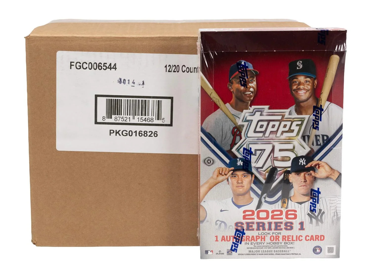2026 Topps Series 1 Baseball Hobby 12-Box Case | 75th Anniversary (Ships Sealed Only) - D