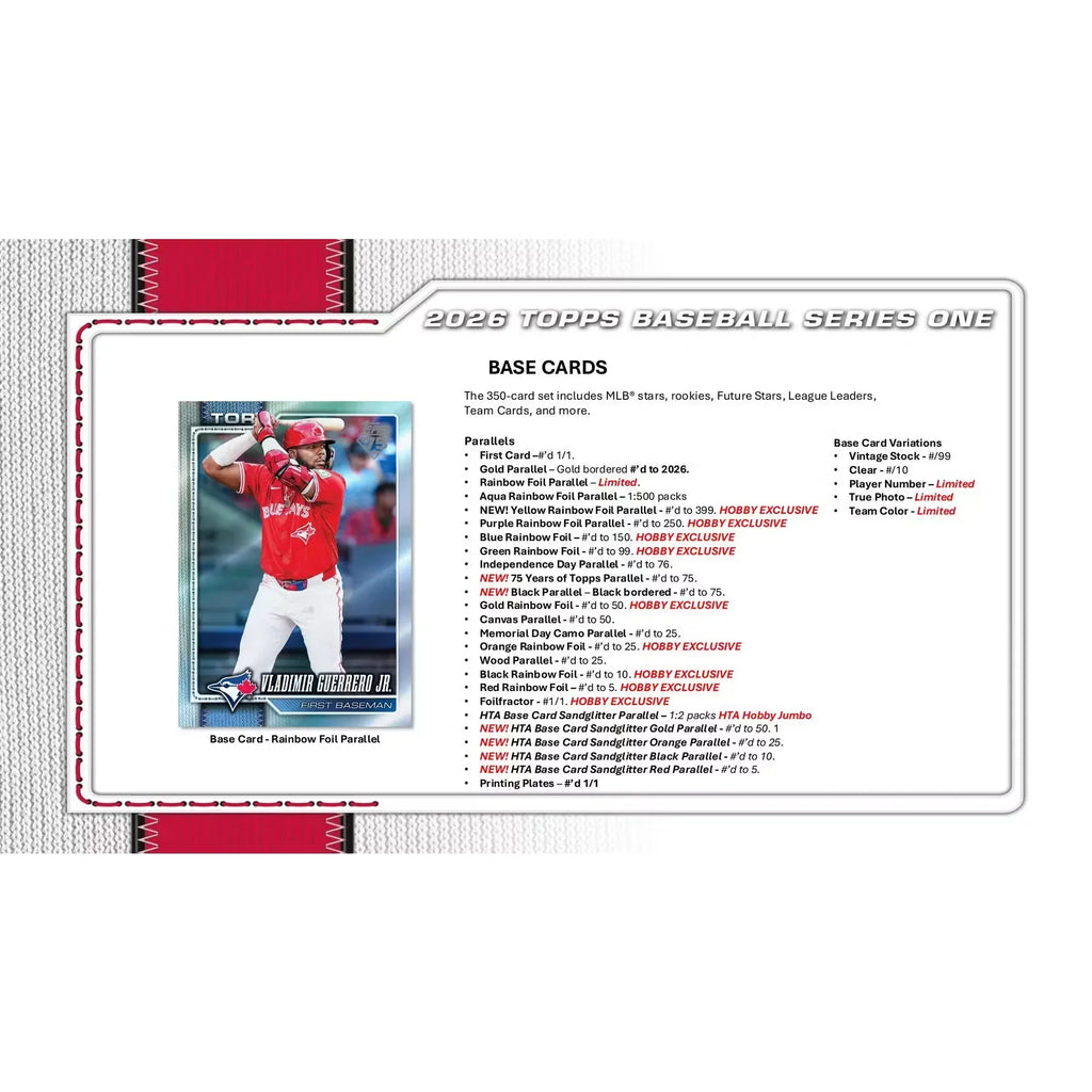 2026 Topps Series 1 Baseball Hobby 12-Box Case | 75th Anniversary (Ships Sealed Only) - D