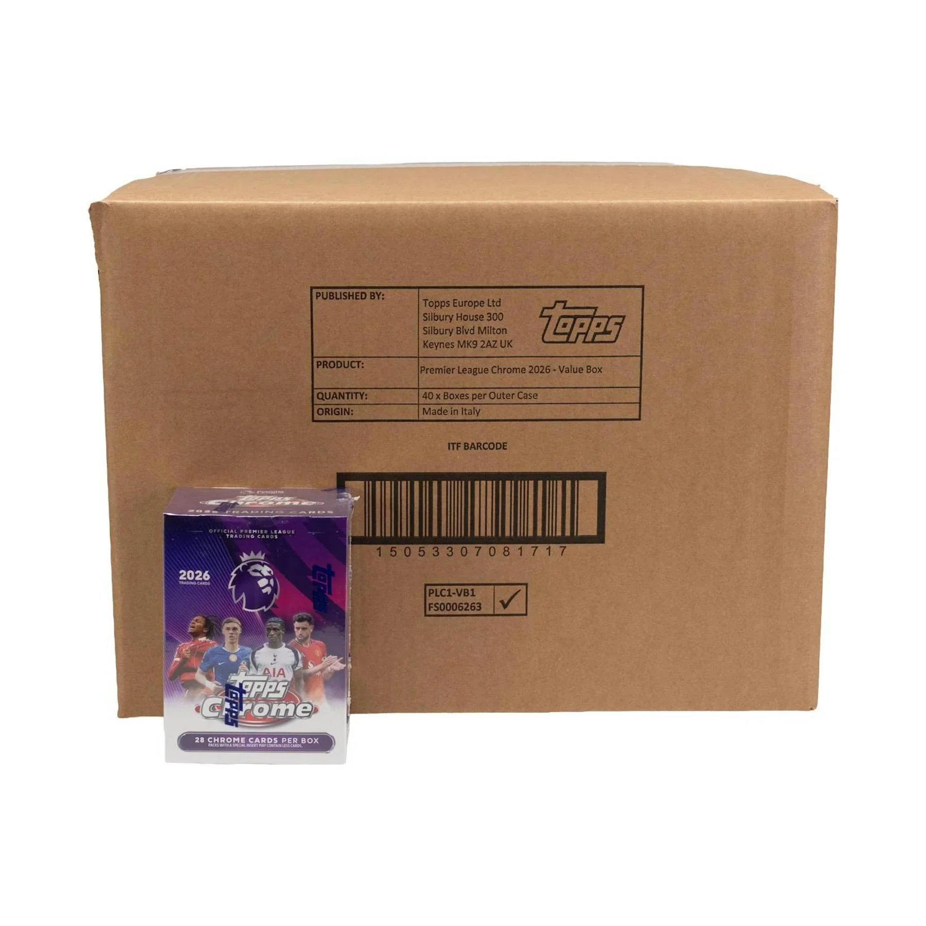 2026 Topps Chrome Premier League Soccer Blaster 40 Box Case (Ships Sealed Only)