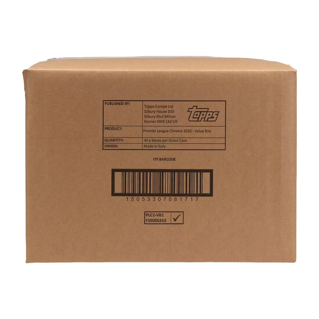 2026 Topps Chrome Premier League Soccer Blaster 40 Box Case (Ships Sealed Only)