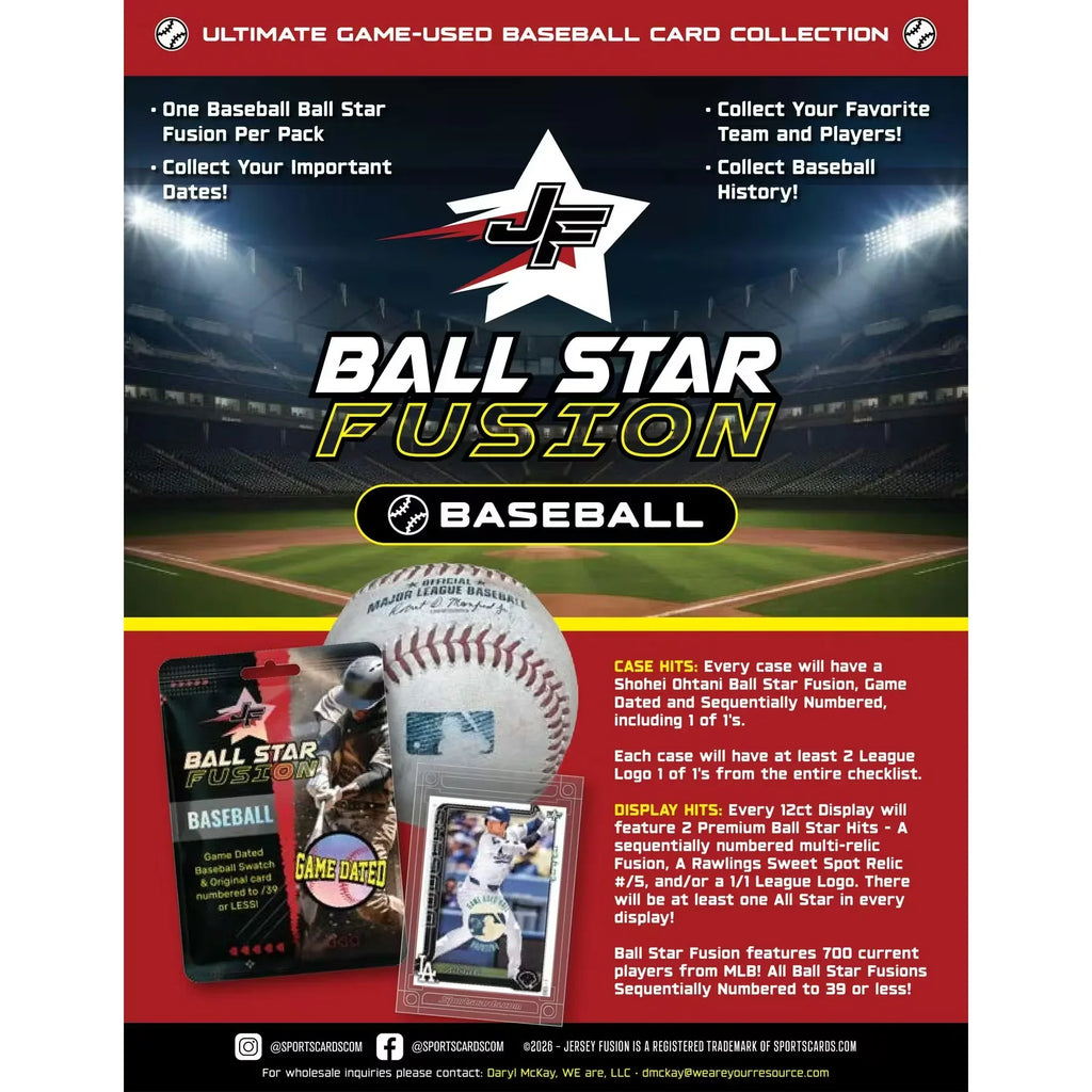 2026 Jersey Fusion Ball Star Baseball Hobby Box (Ships Sealed Only)