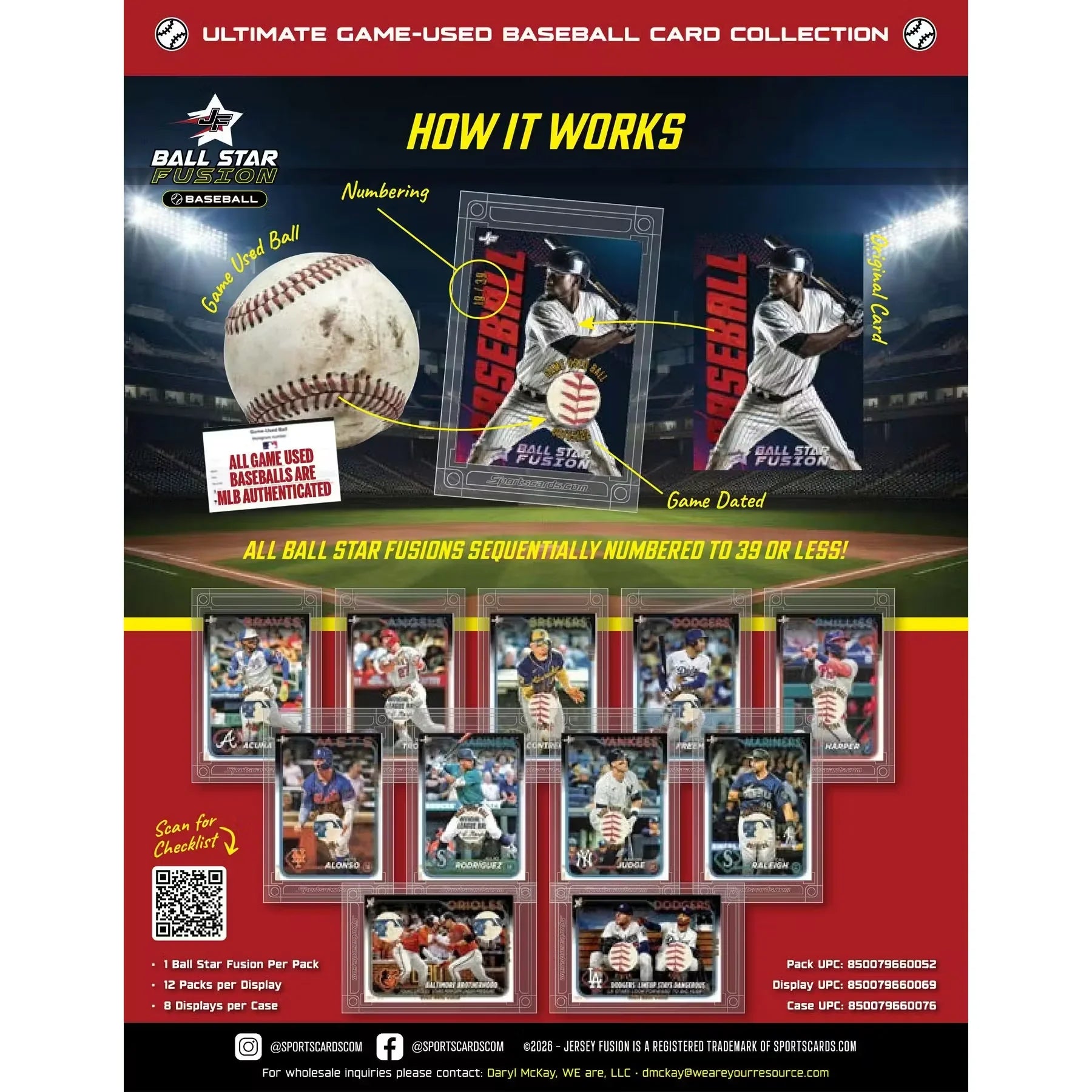 2026 Jersey Fusion Ball Star Baseball Hobby Box (Ships Sealed Only)