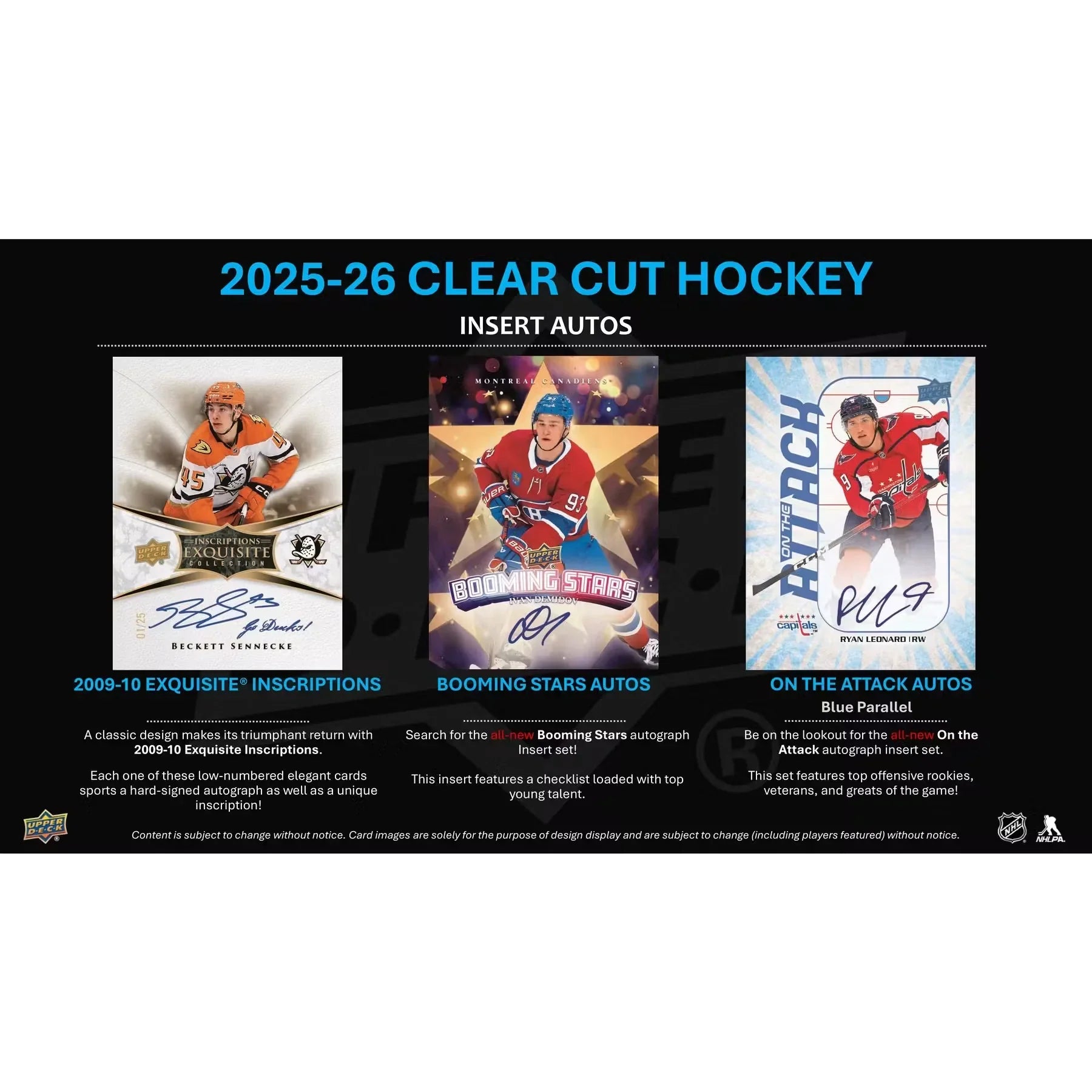 2025-26 Upper Deck Clear Cut Hockey Hobby 30-Box Case | Presell (Ships Sealed Only)