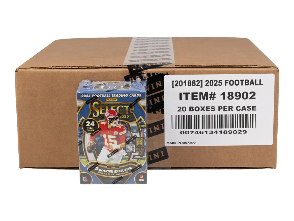 2025 Panini Select Football Blaster Hobby 20 Box Case Green Red Prizms (Ships Sealed Only)