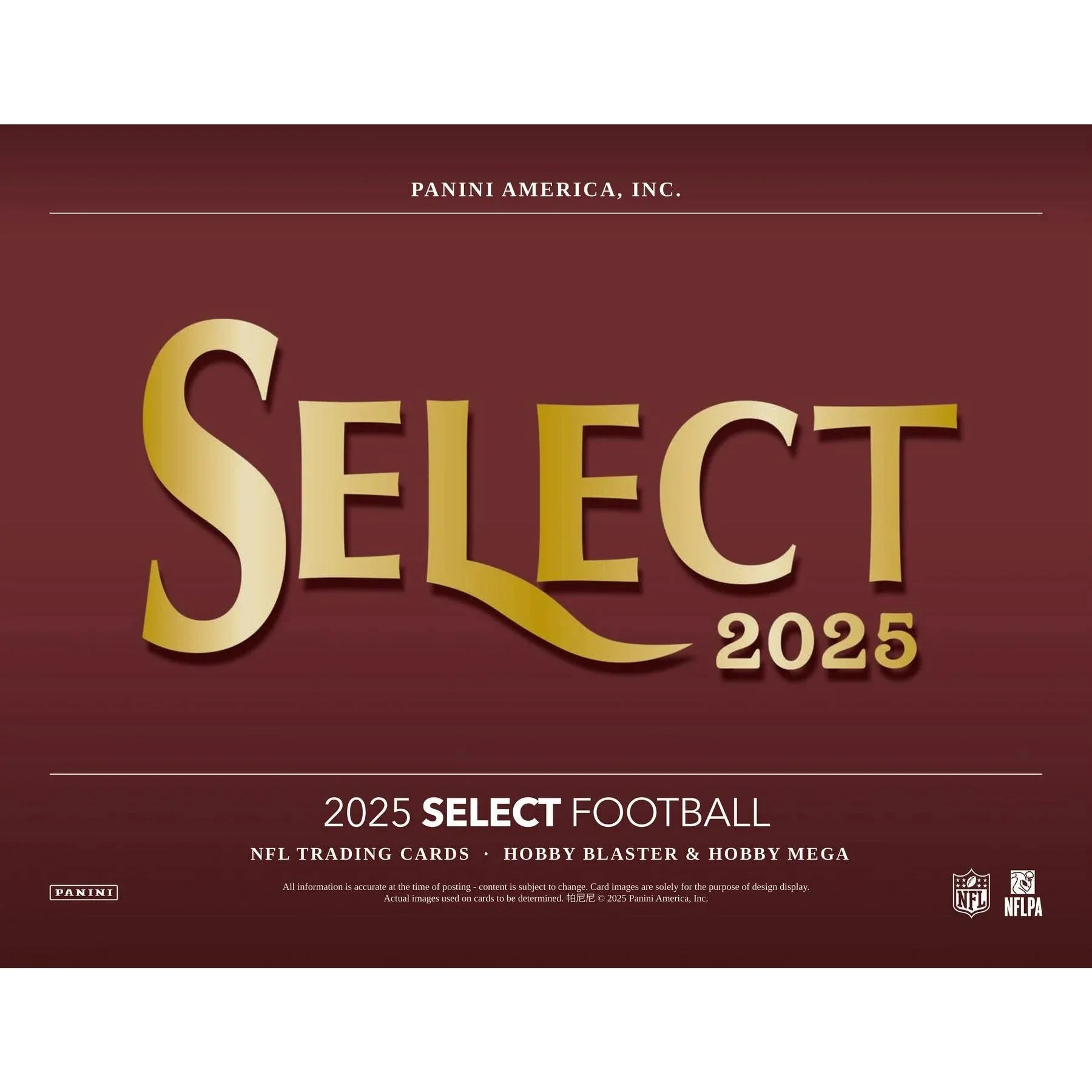 2025 Panini Select Football Blaster Hobby 20 Box Case Green Red Prizms (Ships Sealed Only)