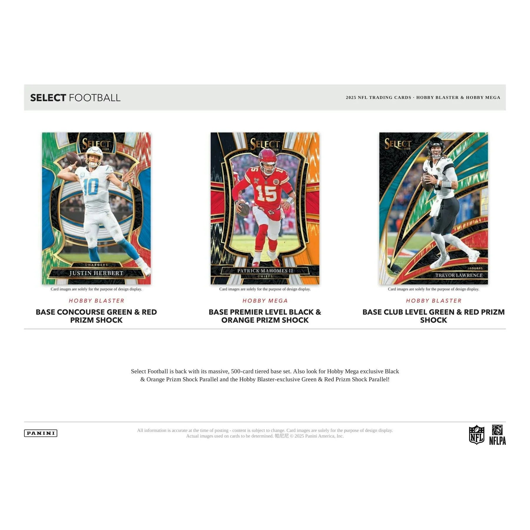 2025 Panini Select Football Blaster Hobby 20 Box Case Green Red Prizms (Ships Sealed Only)