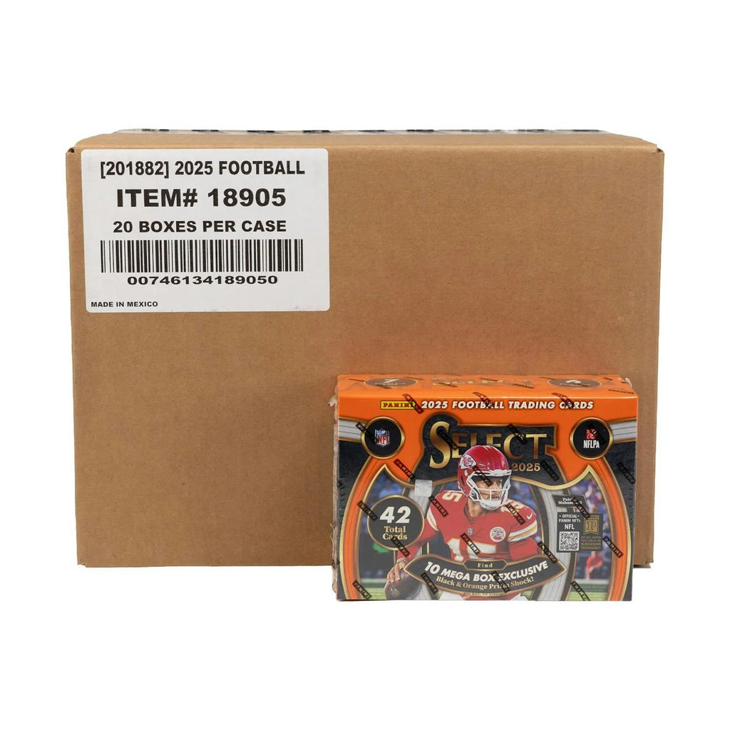 2025 Panini Select Football Mega Hobby 20 Box Case (Ships Sealed Only)