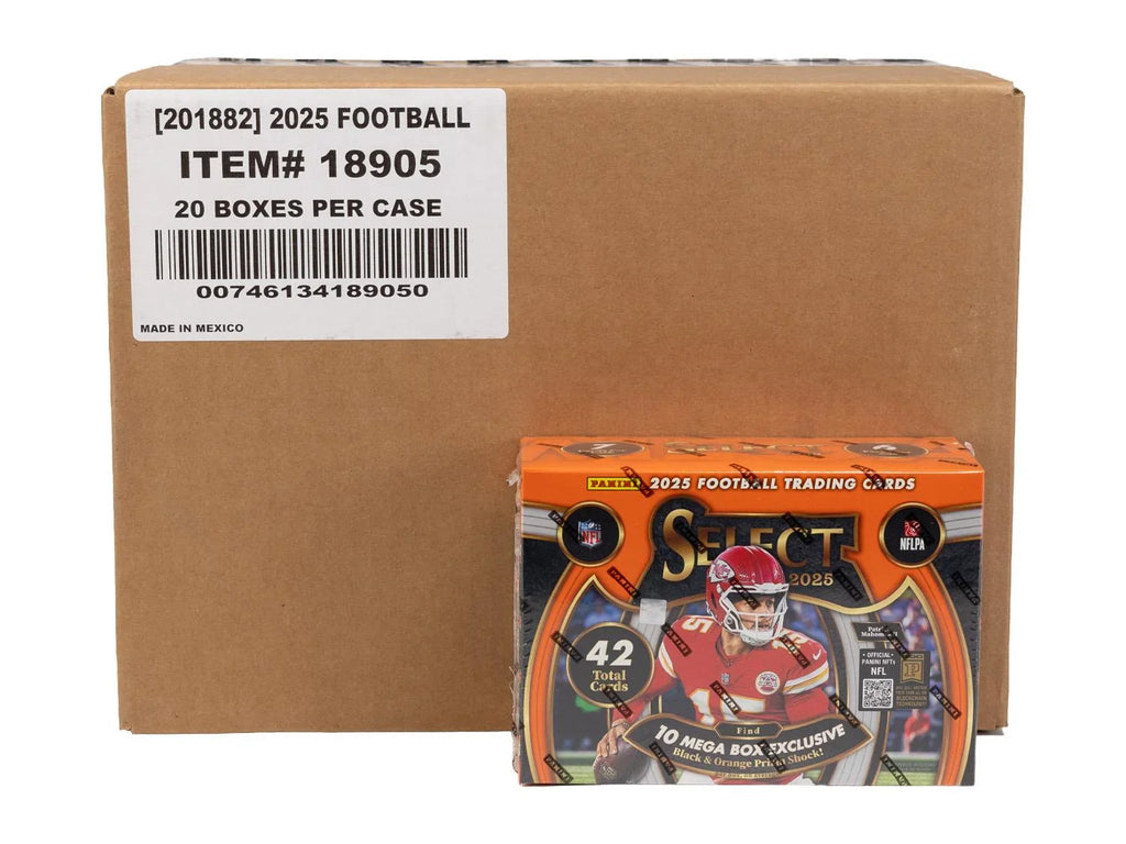 2025 Panini Select Football Mega Hobby 20 Box Case (Ships Sealed Only)