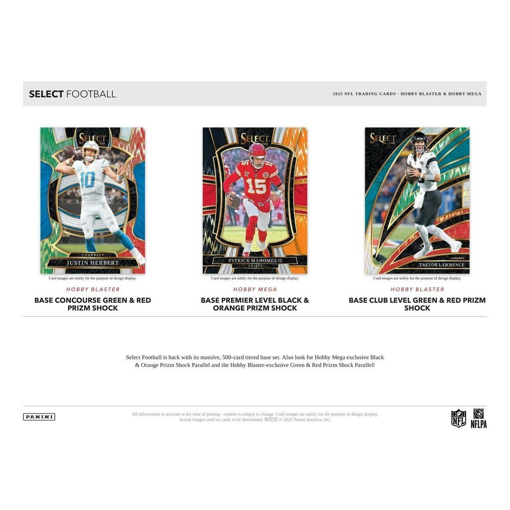2025 Panini Select Football Mega Hobby 20 Box Case (Ships Sealed Only)