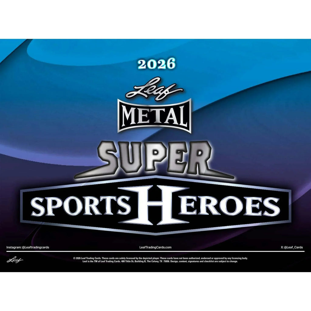2026 Leaf Metal Super Sports Heroes Hobby Box (Ships Sealed Only)