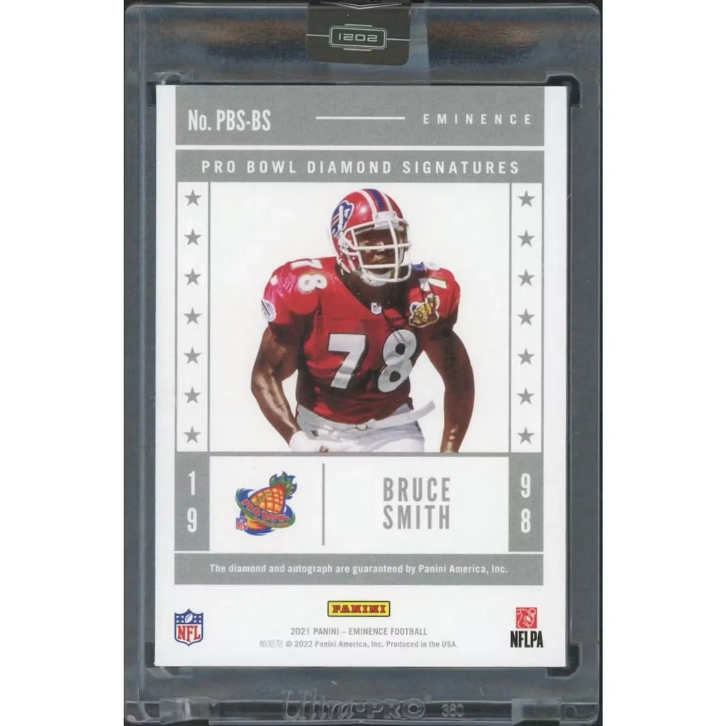 Bruce Smith Signed 2021 Panini Eminence Pro Bowl Card | Diamond Gem Auto