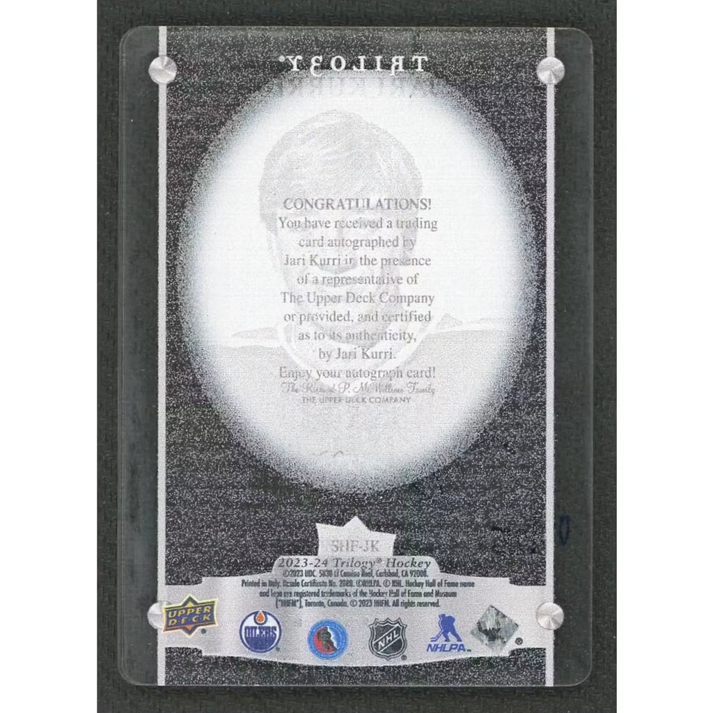 Jari Kurri Signed 2023-24 Upper Deck Trilogy Card | Hall of Fame Auto