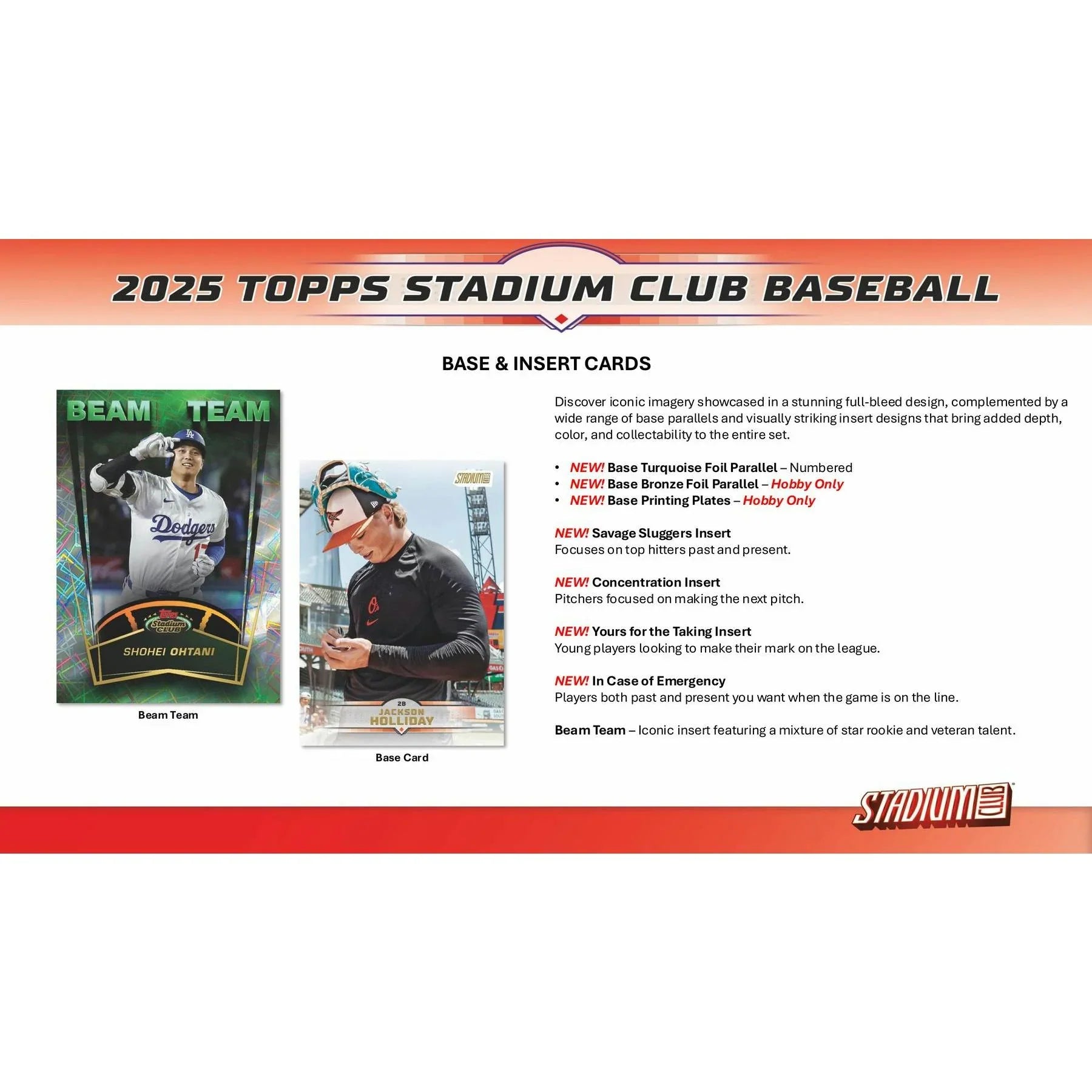 2025 Topps Stadium Club Baseball Hobby 16 Box Case (Ships Sealed Only) - D2