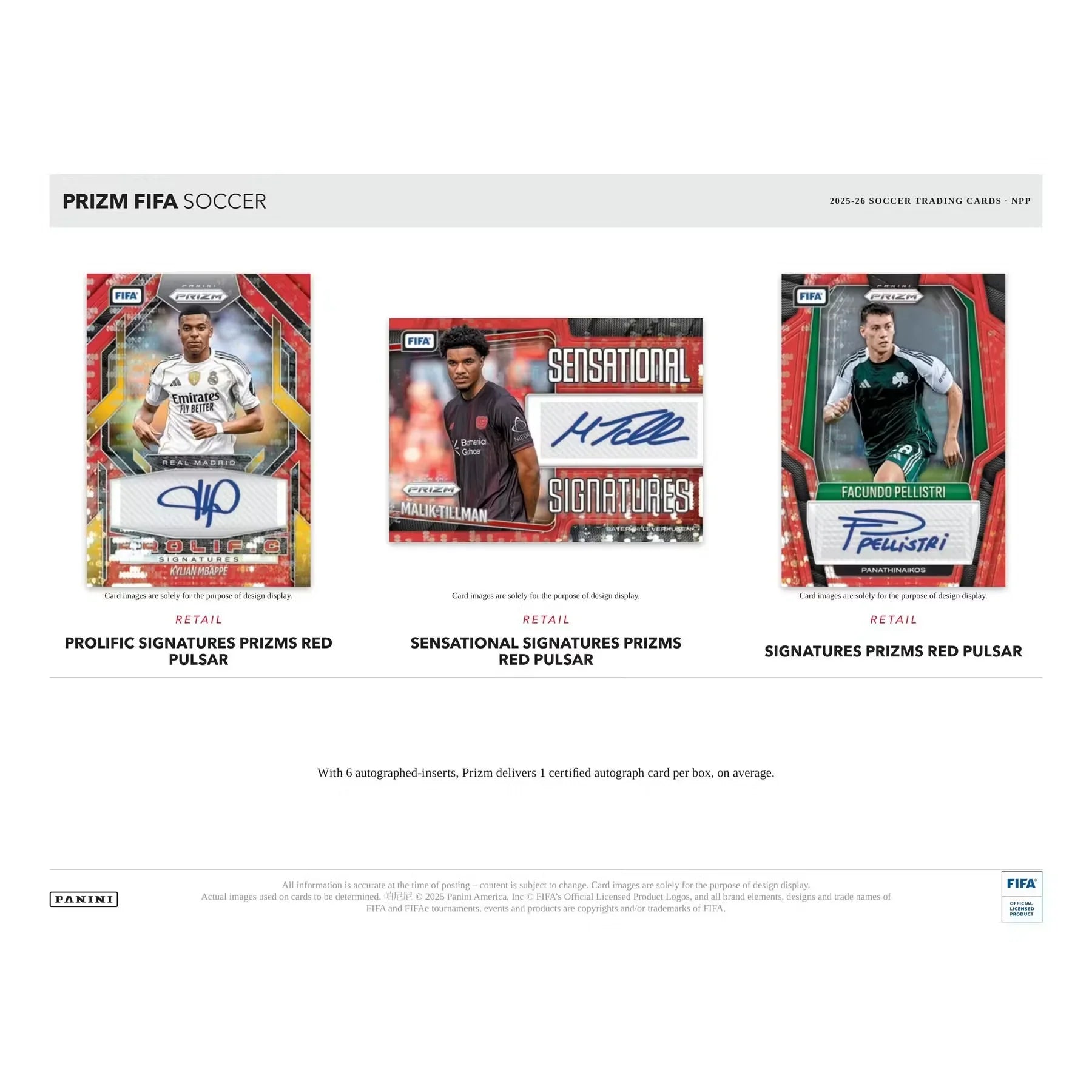 2025-26 Panini Prizm FIFA Soccer Blaster Case | 20 Boxes, Pink & Orange Mosaics (Ships Sealed Only) - D