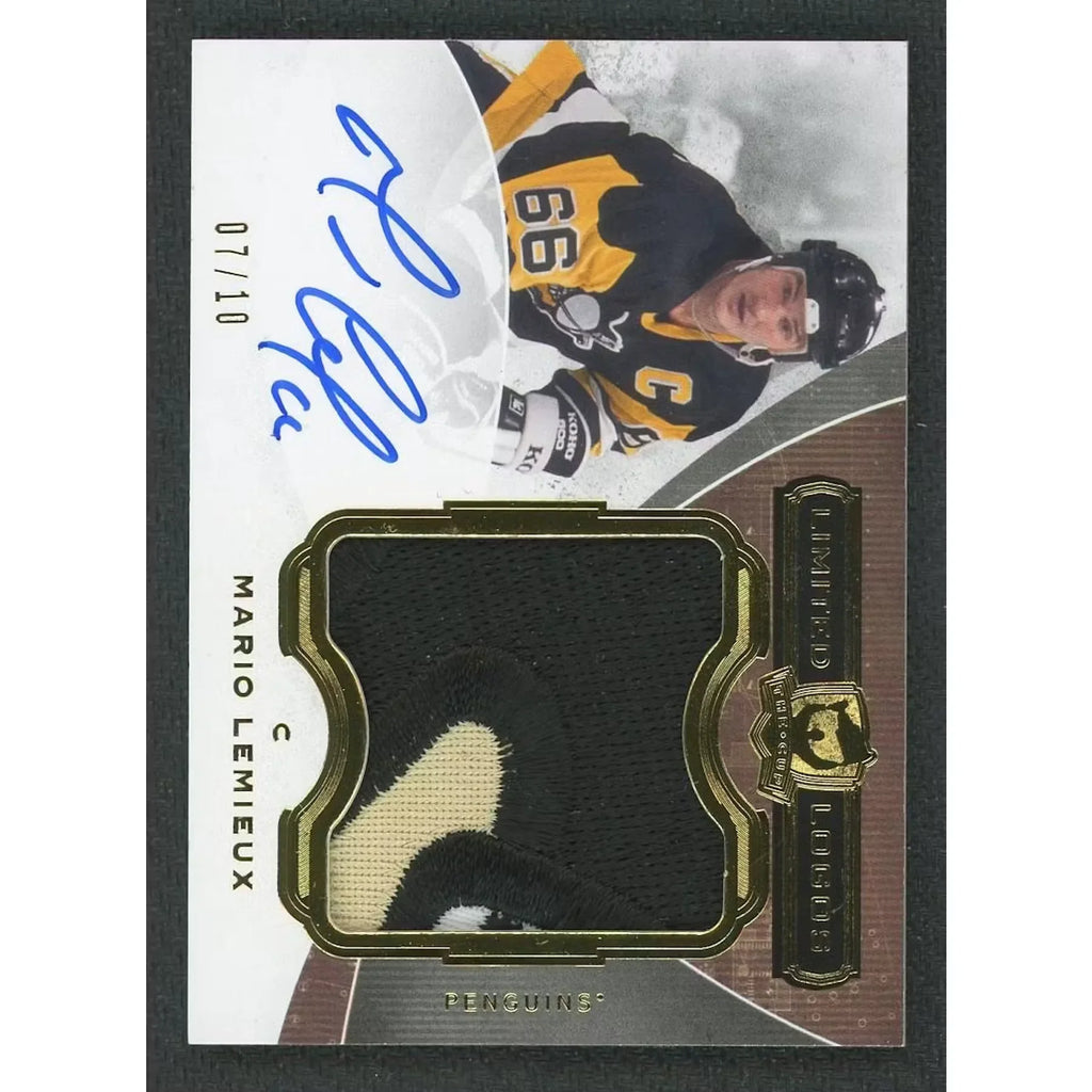 Mario Lemieux Signed Patch Card | 2014-15 The Cup Limited/10